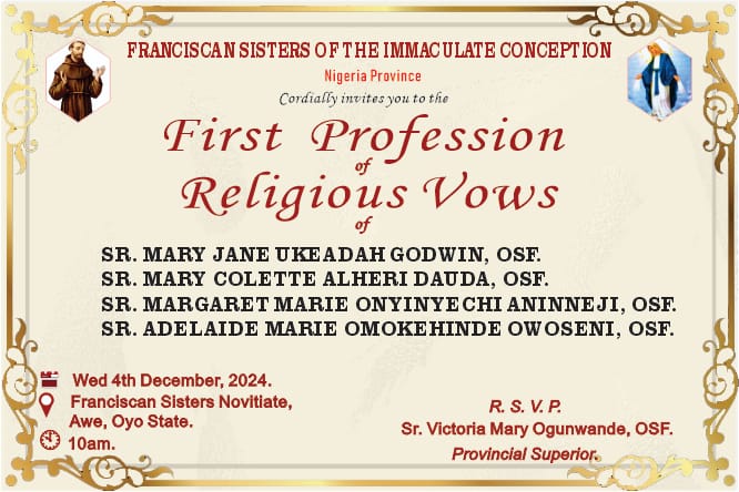 First Profession of Religious Vows